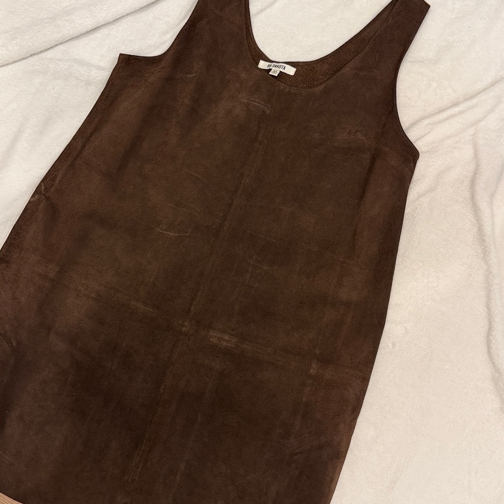BB Dakota Brown Suede Dress